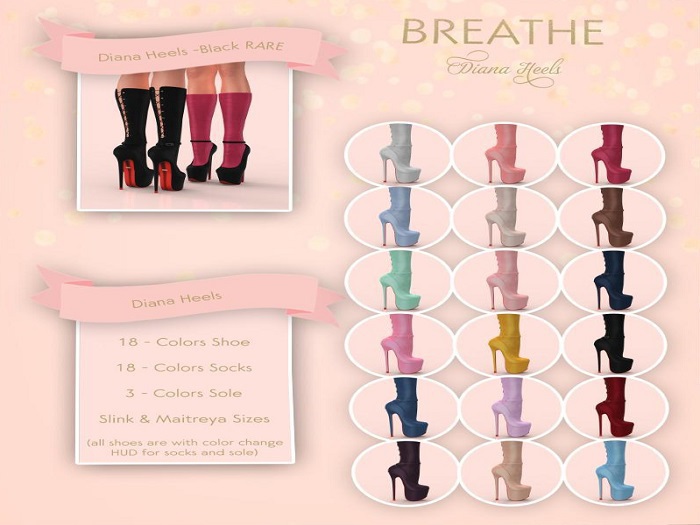 [BREATHE]-Diana Heels-Black-RARE