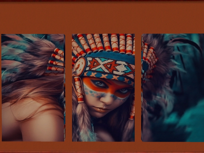 ~ECC~3 Panel Canvas Squaw