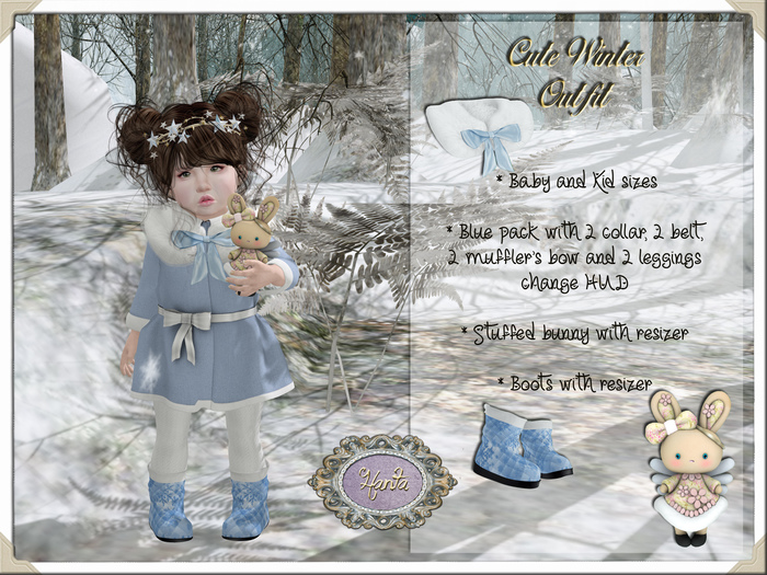 By Hanta - Cute Winter Outfit (Blue Set) - ADD me