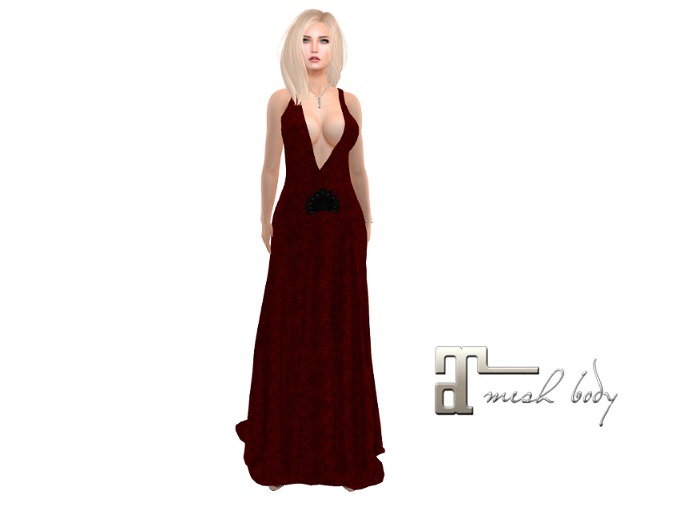 [FM] Red & Black Lace Gown - Maitreya DEMO