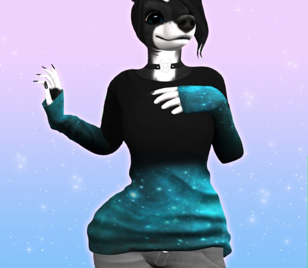 **Toxic Concoctions** - Lazy Long Sleeve - Light Blue Galaxy