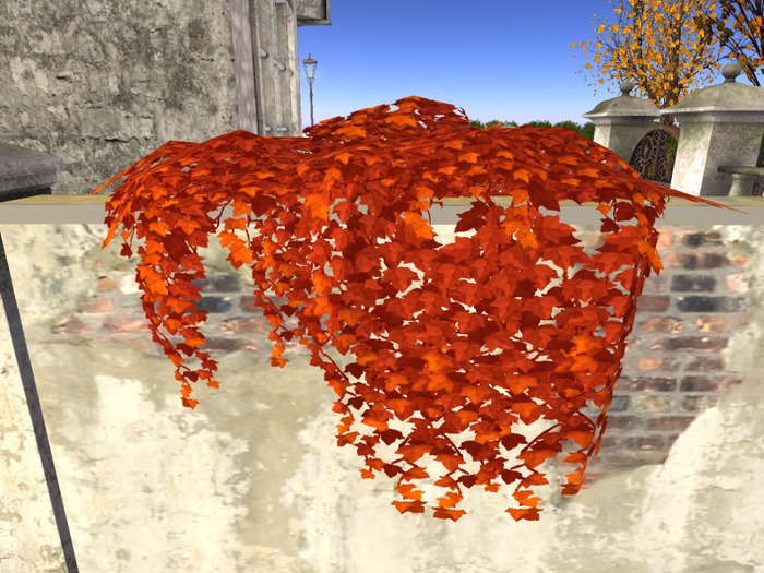 Hanging Autumn Ivy ~ Red