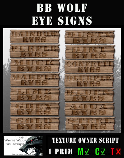 BB Wolf  "Eye Signs"