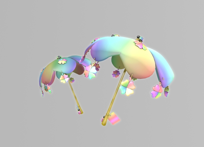 Mesh Cute Pastel Umbrella Box No.1