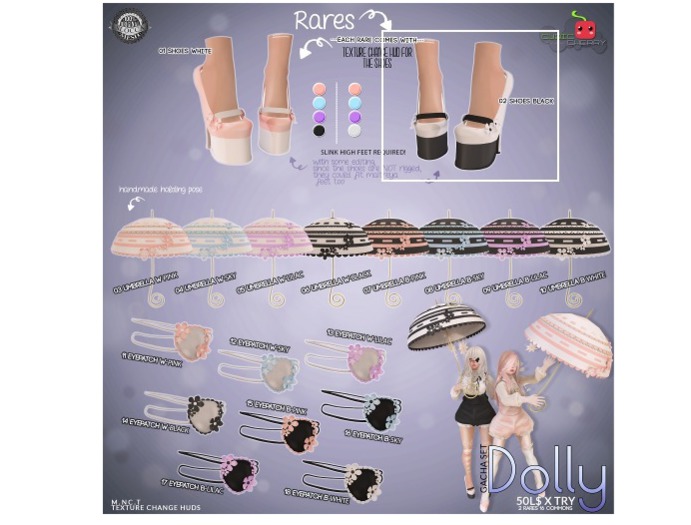 02{Dolly} shoes black (slinkH) .::Cubic Cherry::. RARE