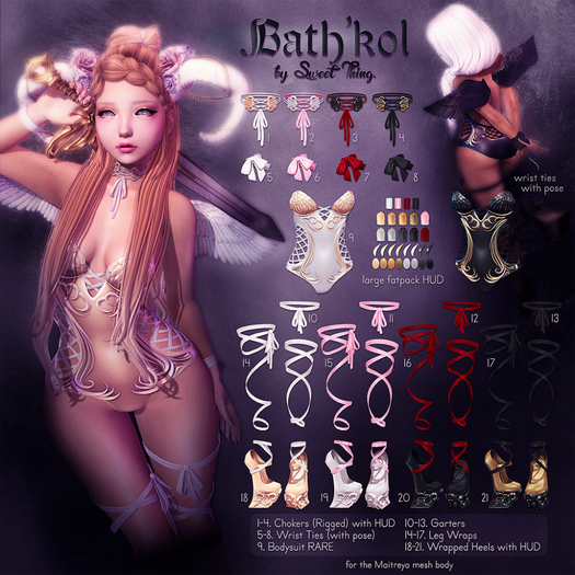 Sweet Thing. Bath'kol Wrapped Heels - Purity (box)