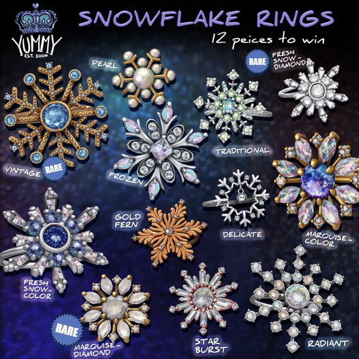 (Yummy) Snowflake Rings - Marquise - Color