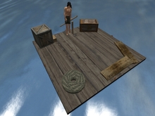 Old Wooden Raft - Working raft! Holds 15! Drifts slow!