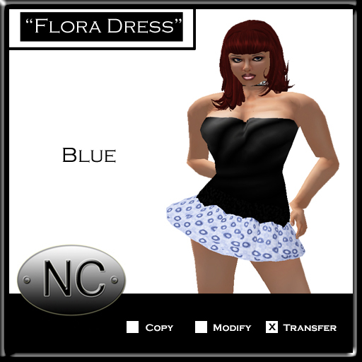 NC-Flora Dress-Blue
