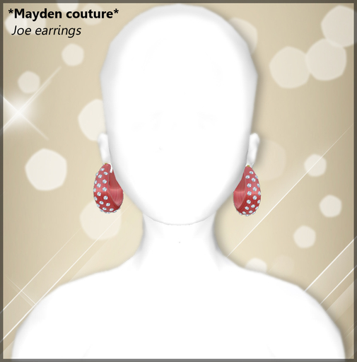 *Mayden couture* - Joe earrings red