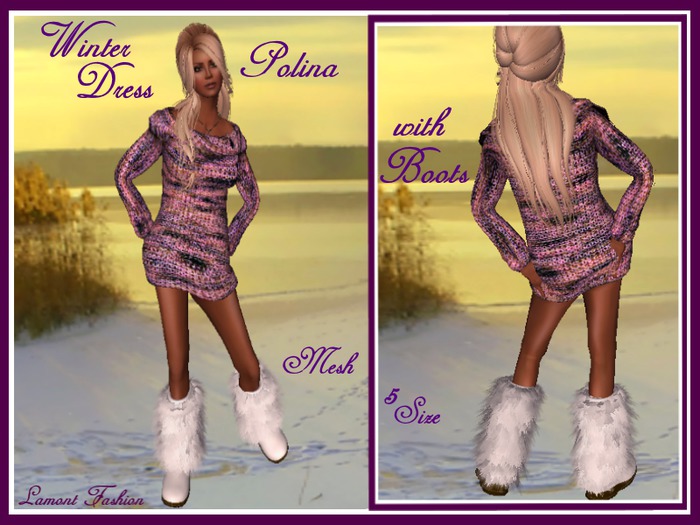 Winter Dress Polina with Boots