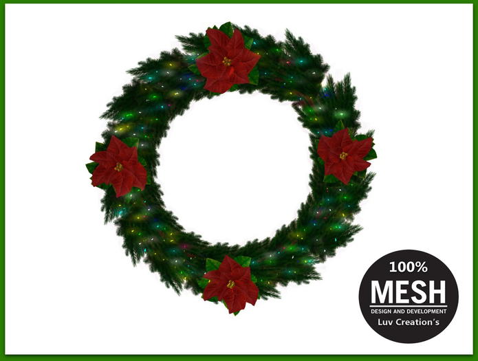 Luv Creation's - Wreath Light Poinsetta Mesh (Box)