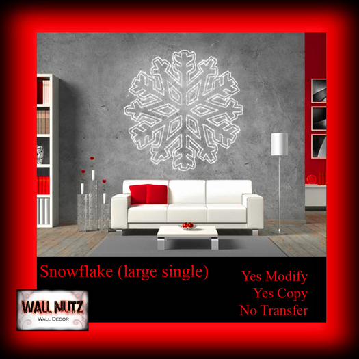 Second Life Marketplace - Snowflake Wall Decal