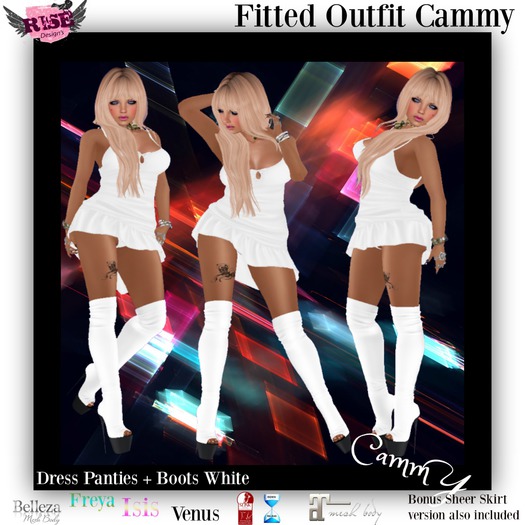 CAMMY OUTFIT WHITE RISE DESIGNS BAGGED