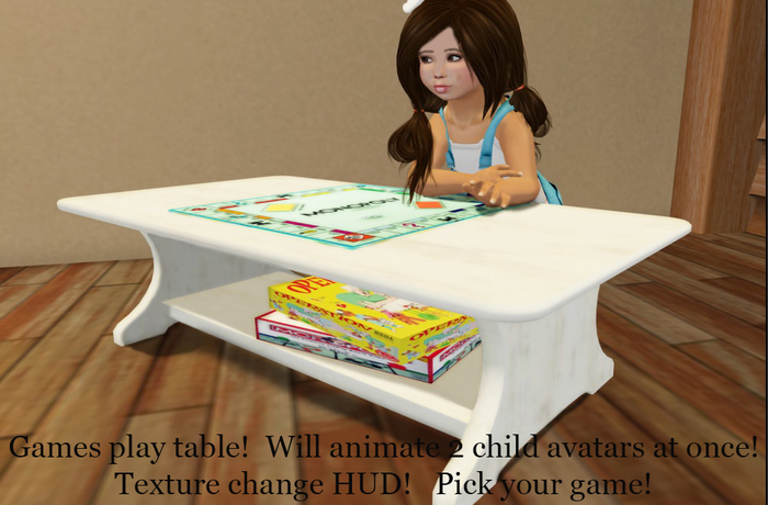 Animated board game with texture change menu