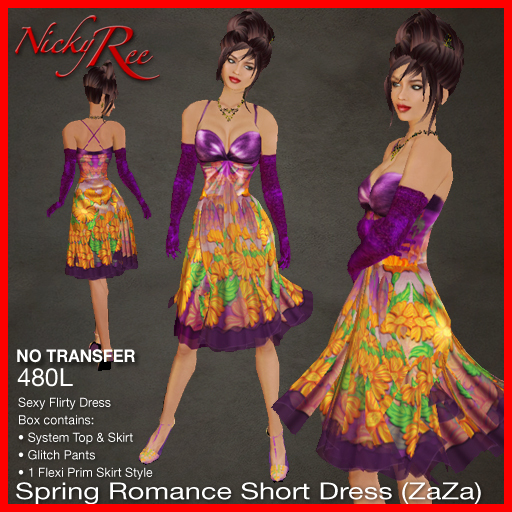 Spring Romance Short Dress - ZaZa