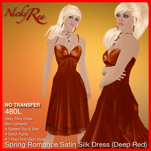 Spring Romance Short Dress - Deep Red