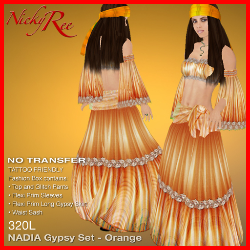 Nadia Gypsy Set - Orange