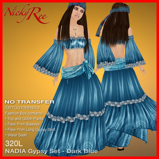 Nadia Gypsy Set - Dark Blue