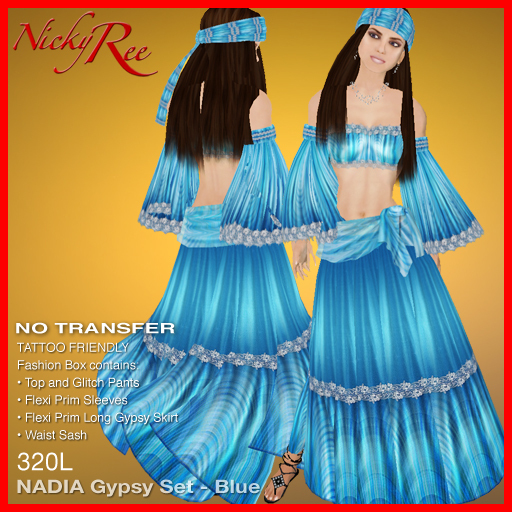 Nicky Ree Casuals - Nadia Gypsy Set - Blue