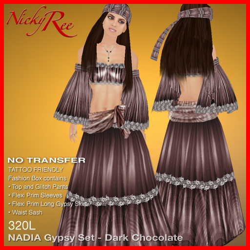 Nicky Ree Casuals - Nadia Gypsy Set - Chocolate
