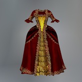 Red Versailles Mesh Dress box