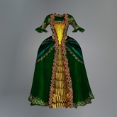 Green Versailles Mesh Dress