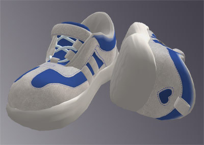 Grey/Blue Sculpted Sneakers