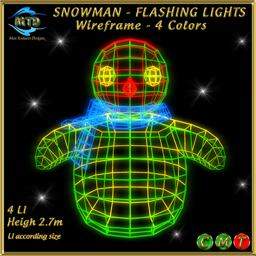 SNOWMAN - FLASHING LIGHTS - COPY-MODIF