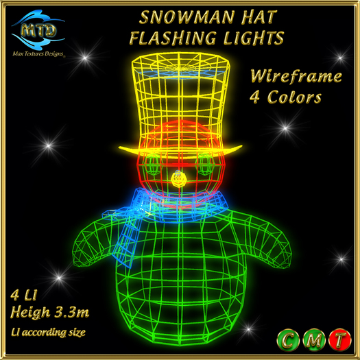 SNOWMAN HAT - FLASHING LIGHTS - COPY-MODIF
