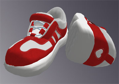 Red/White Sculpted Sneakers