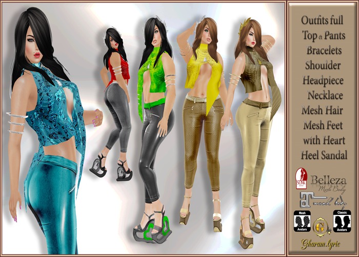 Outfits full TOP & Pants Turquoise