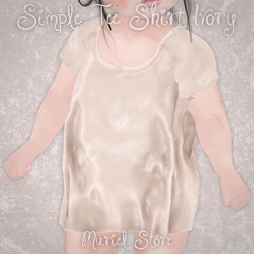 Muriel. Simple Tee Shirt - Ivory