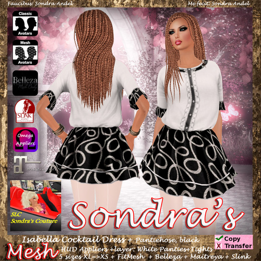 *Sondra's Isabella Cocktail Dress black