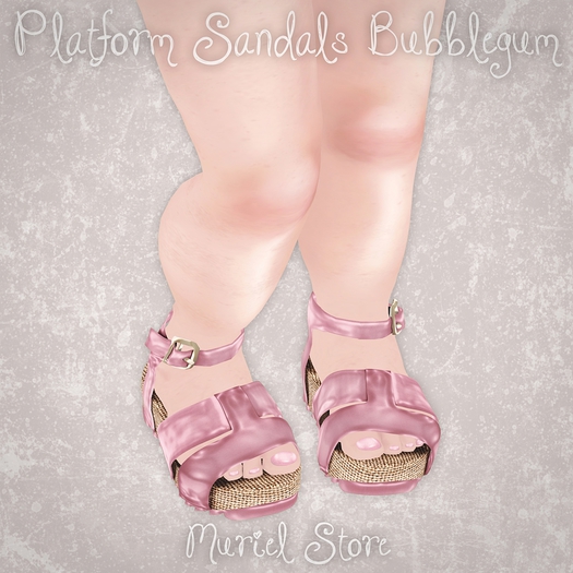 Muriel. Rigged Platform Sandals - Bubblegum
