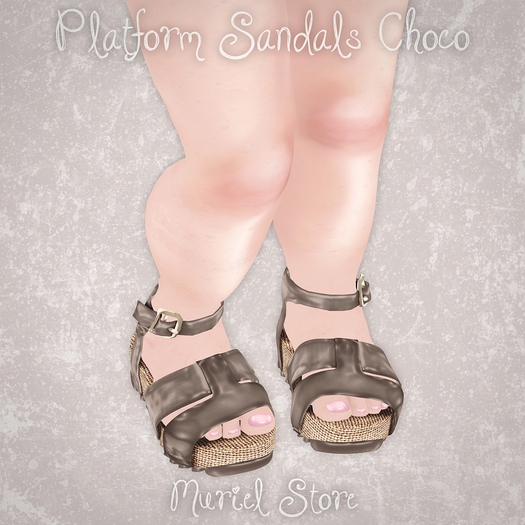 Muriel. Rigged Platform Sandals - Choco