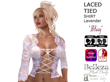 *BSASSY* LACE TIED TOP LAVENDER