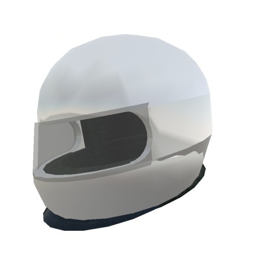 White crash helmet