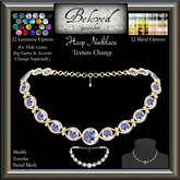 Beloved Jewelry : Harp Necklace (Texture Change, Part Mesh) Gold, Silver, Pink Gold, Diamond, Amethyst