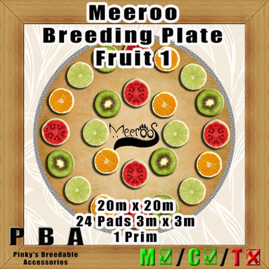 Meeroo Breeding Plate "Fruit"