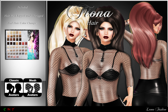 -Lamu Fashion-Hair Fiona with Hud Colors Change