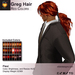 Second Life Marketplace - A&A Greg Hair Red Colors Pack. Long ponytail ...
