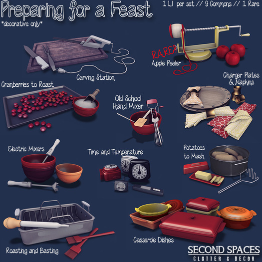 Second Spaces - Preparing for a Feast - apple peeler RARE NEW Arcade Gacha December 2016 Limited Qty!