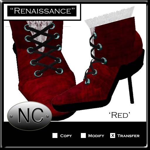 NC-Renaissance Boots-Red