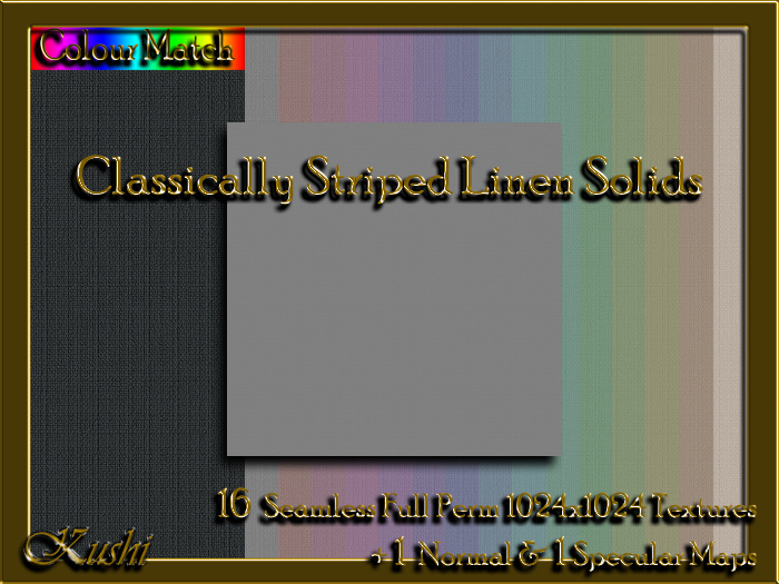 !Kushi! ClassicallyStripedLINEN Textures -WEAR TO UNPACK