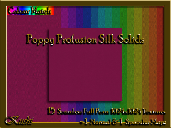 Poppy Profusion SILK Fabric Seamless Textures