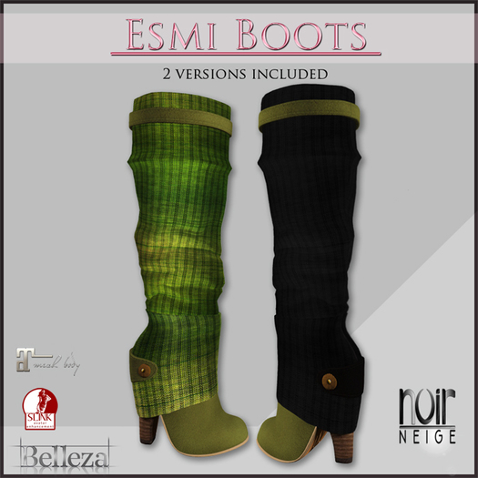 =Noir Neige= ESMI Boots Green