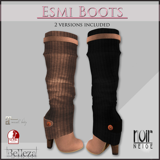 =Noir Neige= ESMI Boots Beige