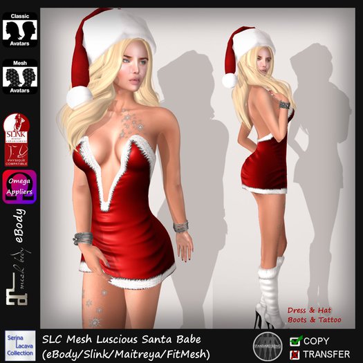 SLC Mesh Luscious Santa Babe