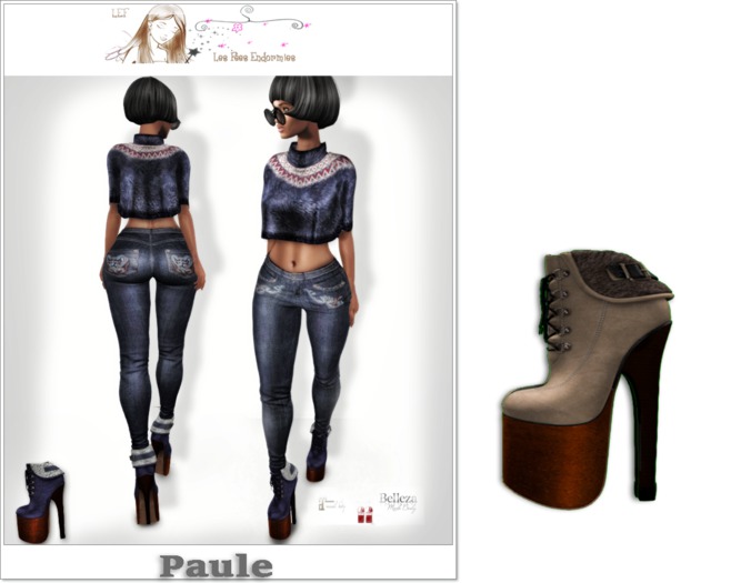 LFE;;Paule   FUR BOOT beige